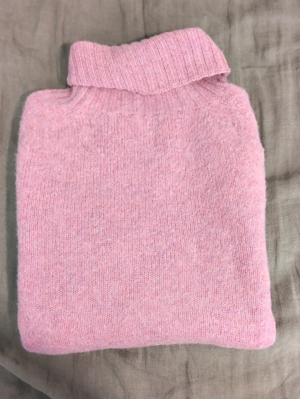 Women's Soft Pink Turtleneck Sweater - Classic Cozy Knit